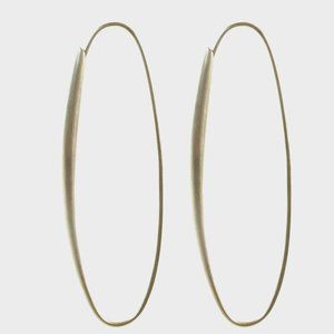 Ted Muehling 14k White Gold Oval Hoops earrings